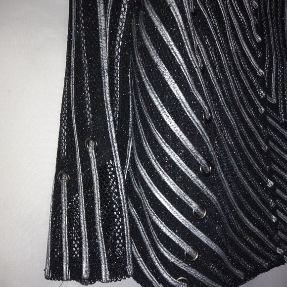 Vintage Black Silver Ribbon Grommet Set 14 Plus - Picture 4 of 9